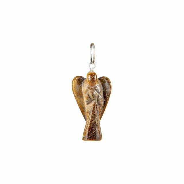 Tiger Eye Crystal Angel Pendant