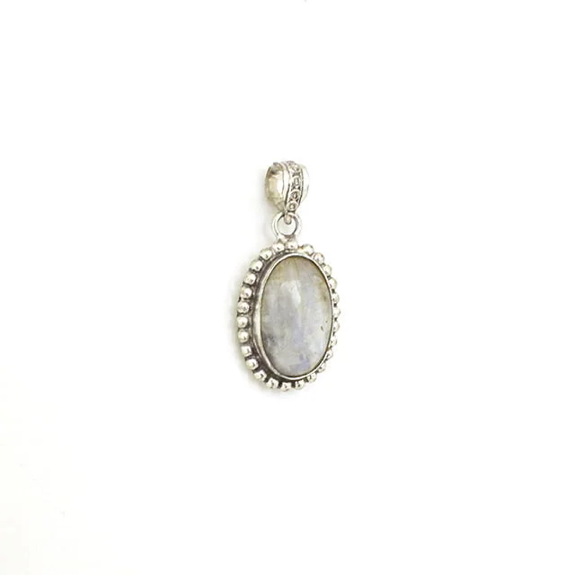 White Labradorite Gemstone Pendant