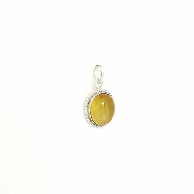 Yellow Hakik gemstone Pendant