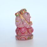 Pink Rose Crystal Ganesha idol