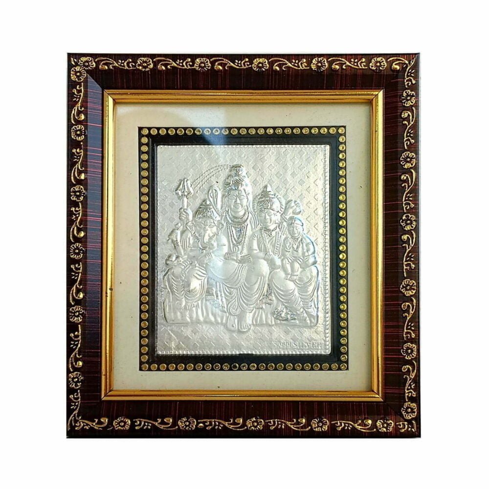 Shiva Parivar Silver Frame