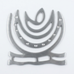 Pure zinc crescent helix Vastu correction tool for north-east corner