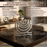 Zinc Chand Helix placed in north-east corner of a room for Vastu correction