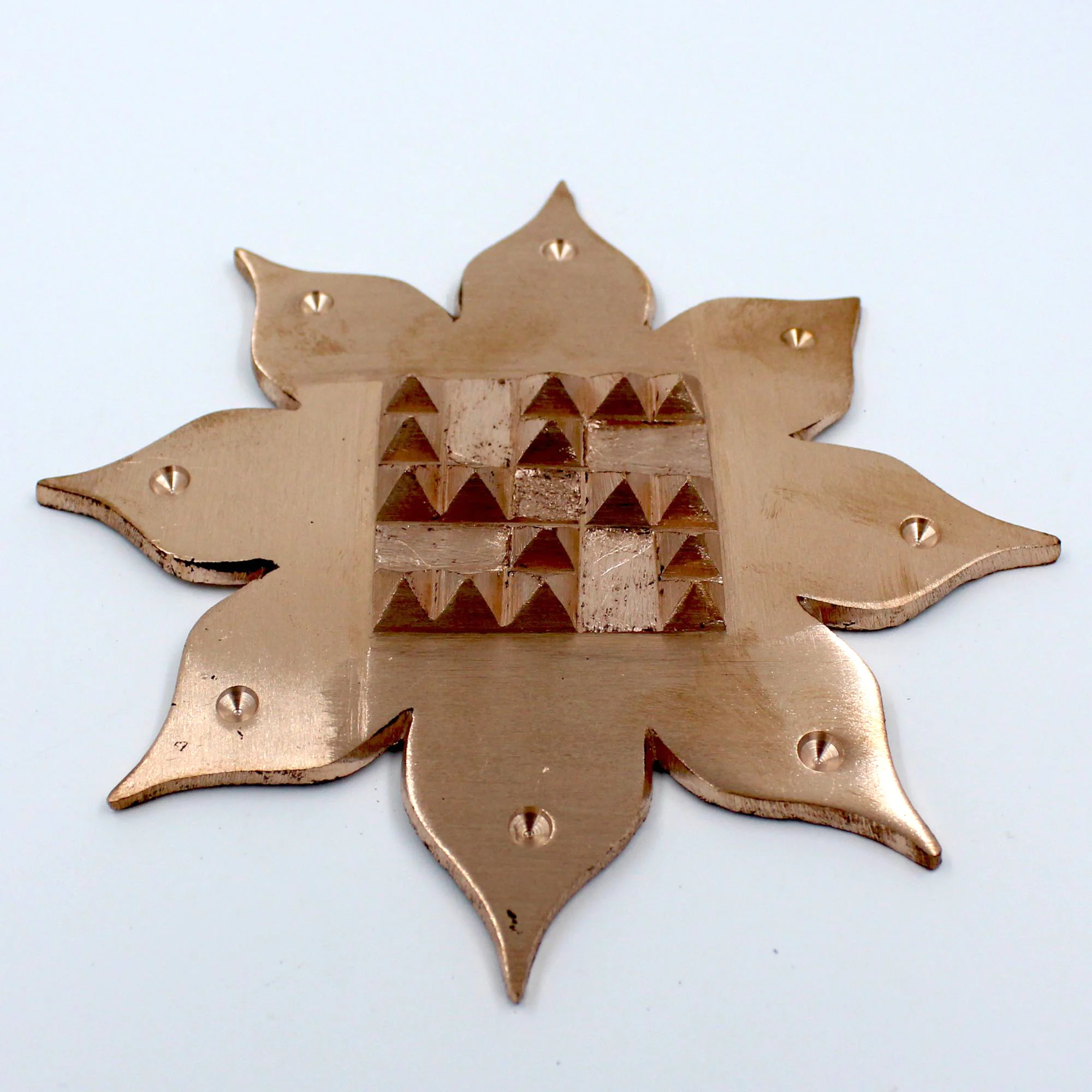 Copper Lotus Swastik Pyramid
