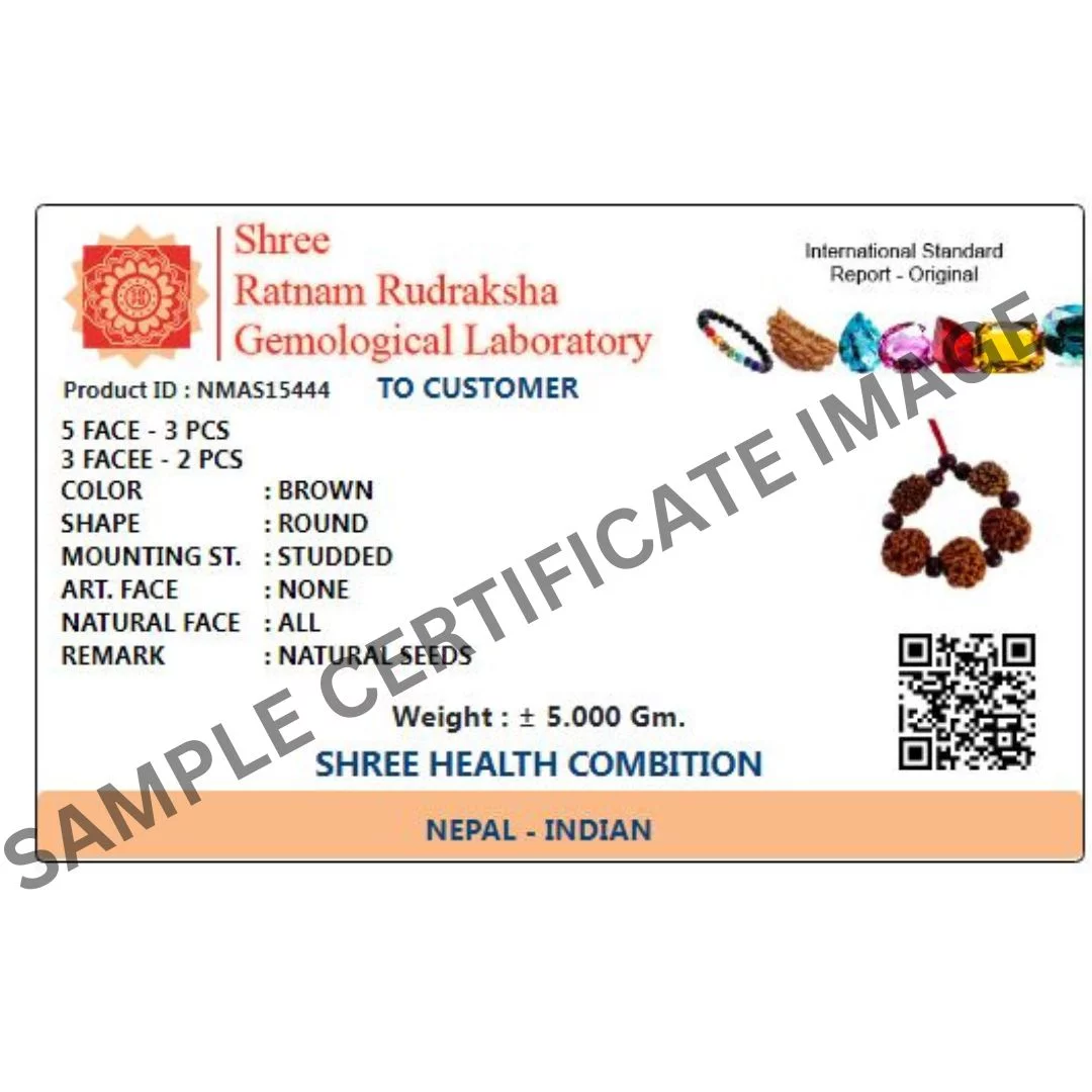 Sample Rudraksha Certificate Image