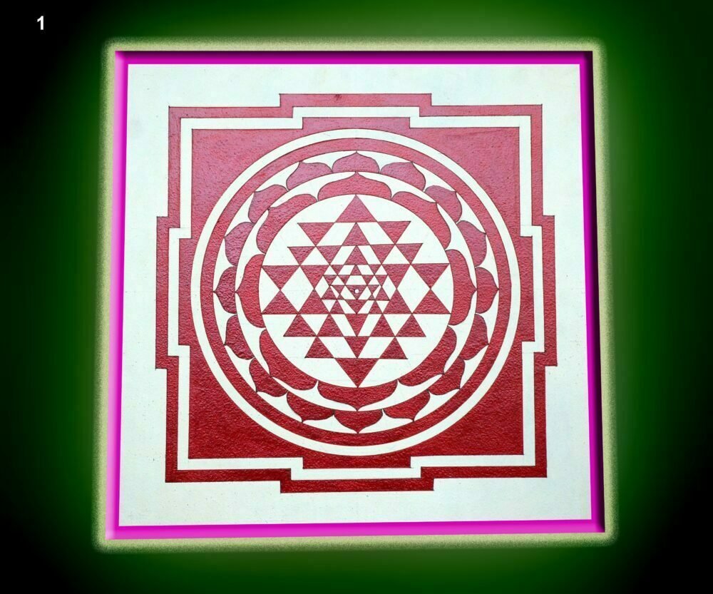 Waterproof Hand Painted Shree Yantra Frame