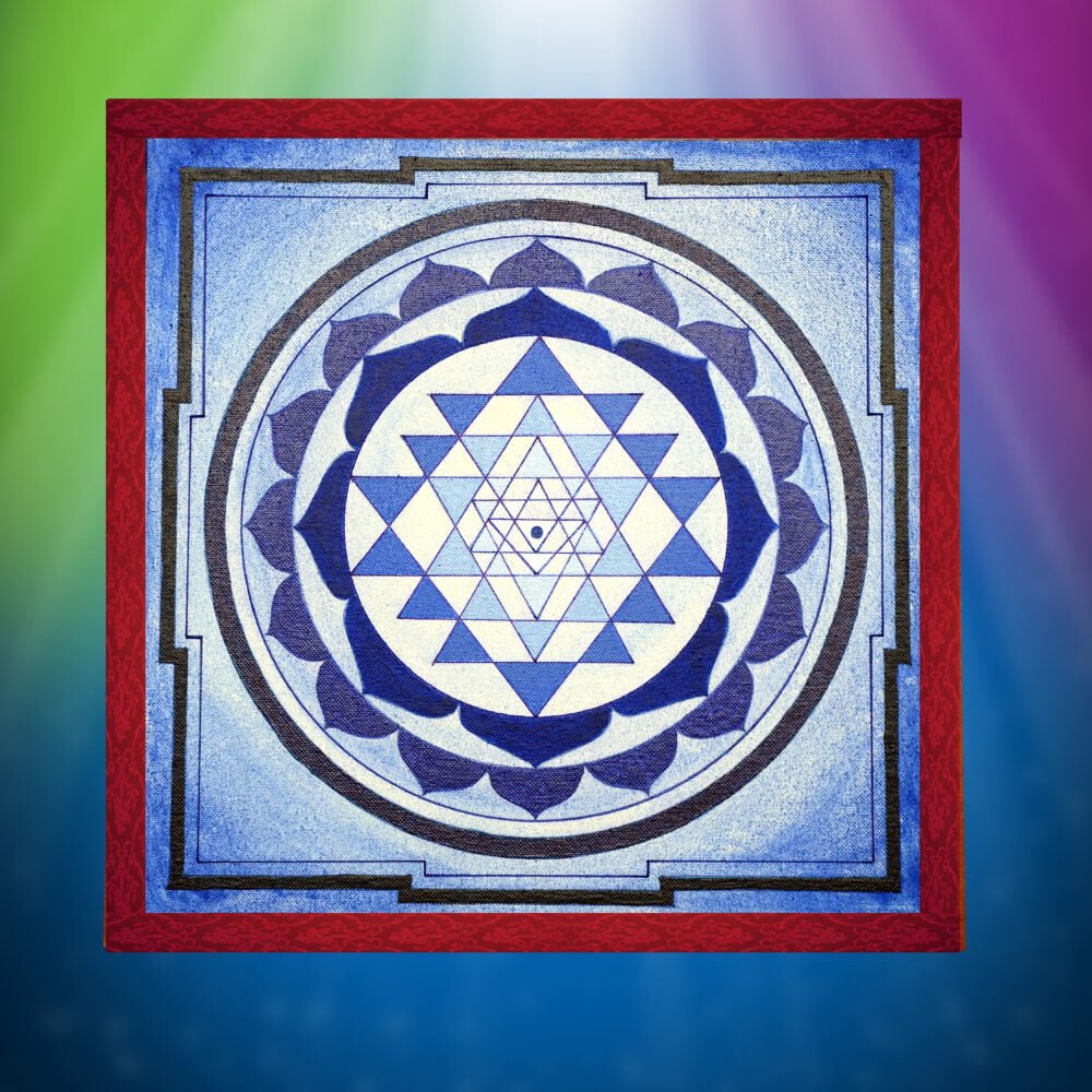 Waterproof Hand Painted Shree Yantra with Frame