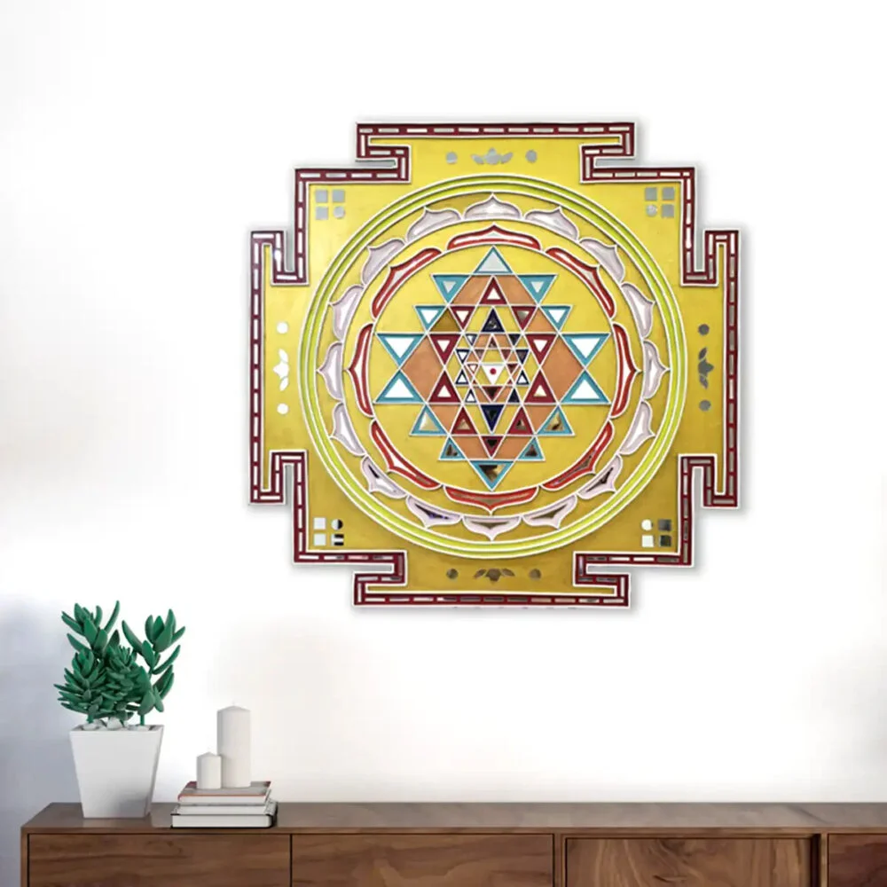 Shree Yantra 3D Coloured