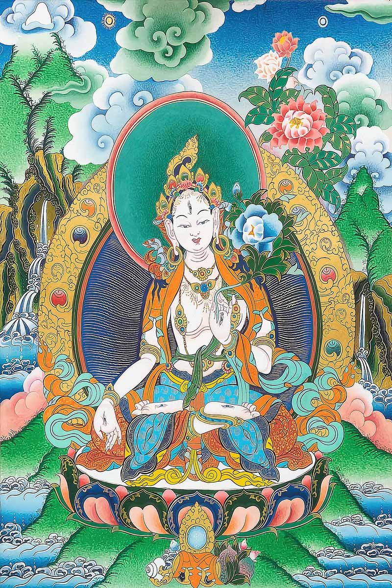 White Tara Painting