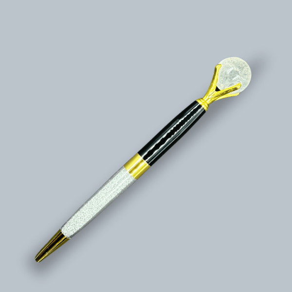 Clear Quartz Crystal Pen - Sphere Ball