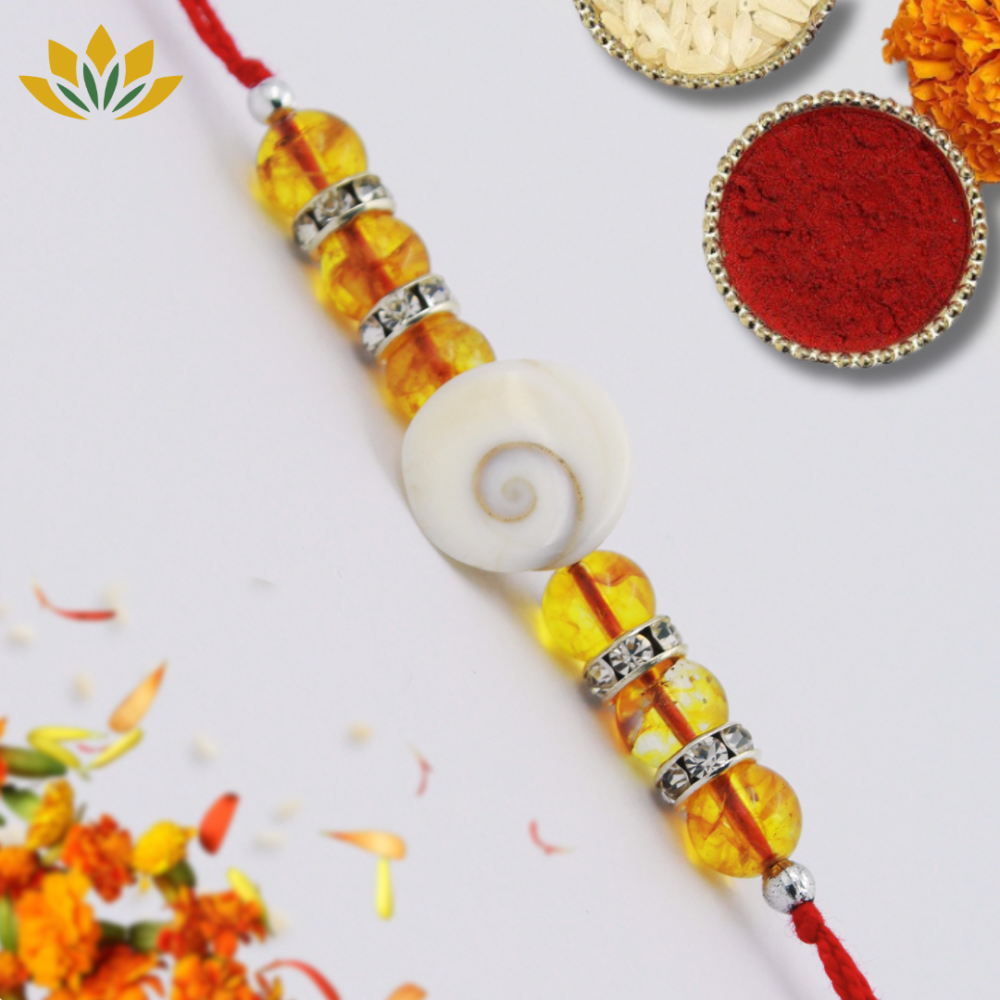 Prosperity & Wealth Rakhi, Citrine Crystals