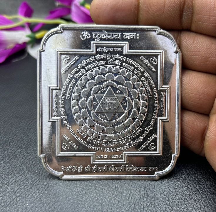 silver kuber yantra