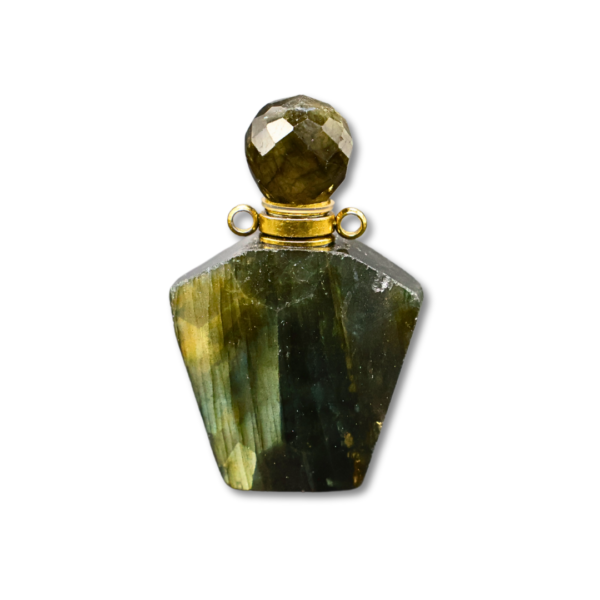 Mystic Labradorite Crystal Bottle Infused with Lotus Extract Oil