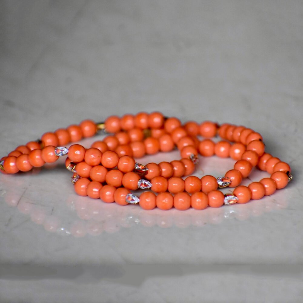 Coral semi precious crystal