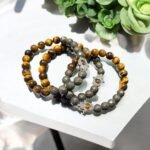 Tiger Eye cum Pyrite & Aventurine Bracelet with Hamza