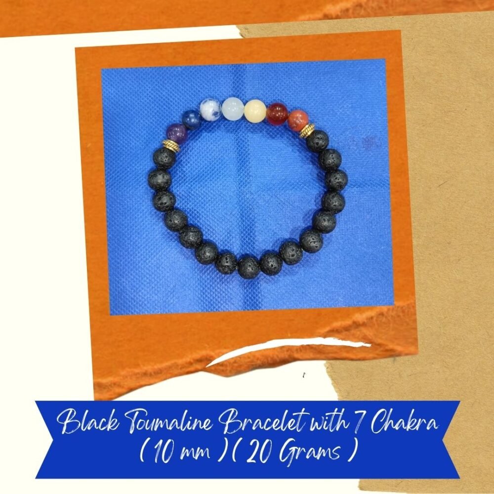 7 Chakra Black Tourmaline Bracelet