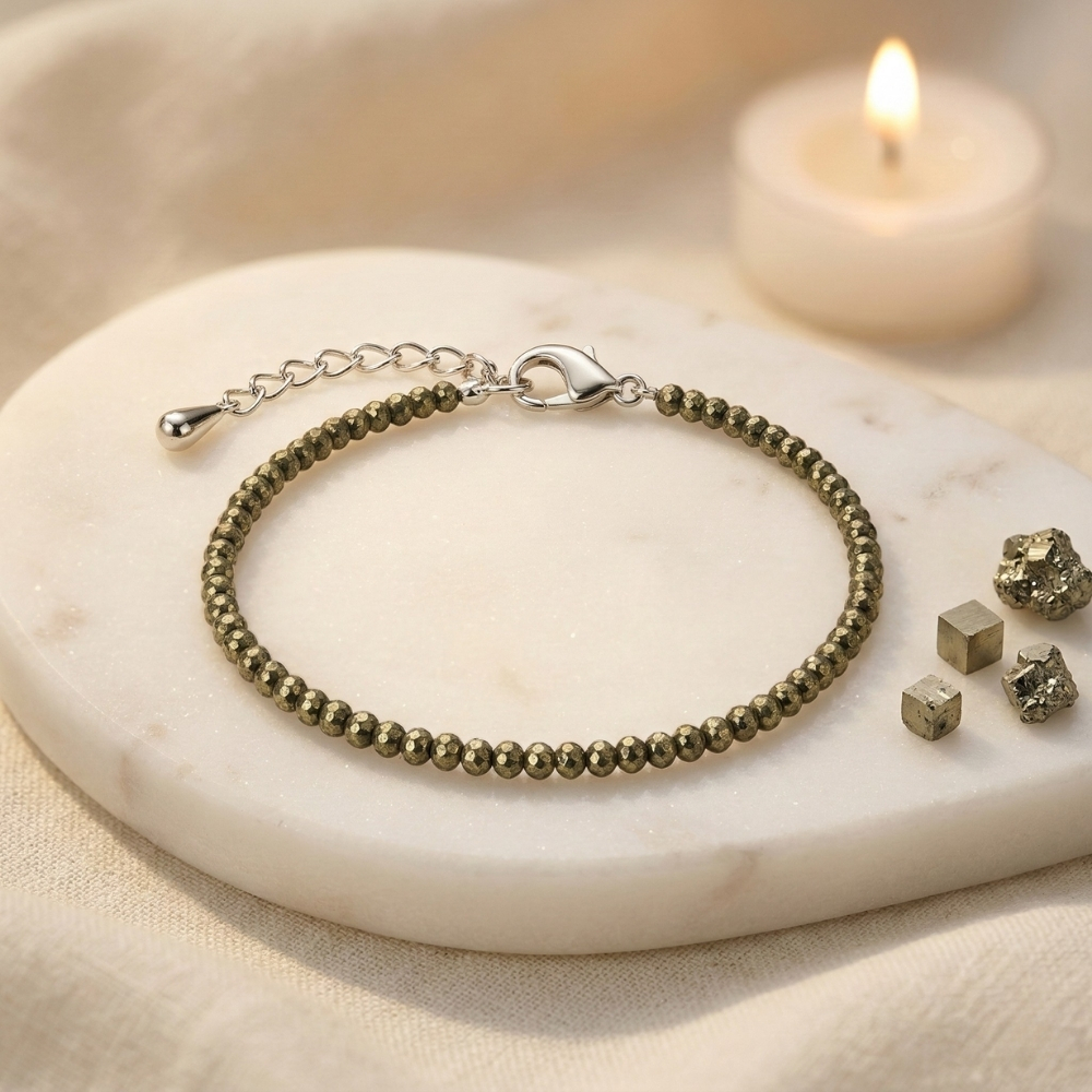 Raw Pyrite Anklet