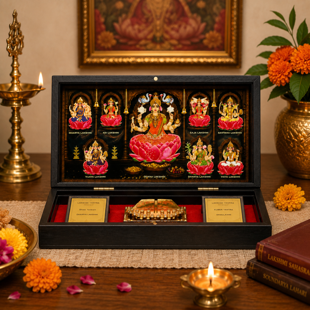 Buy Divine Ashtalakshmi Prayer Box 3D Golden Plated.
