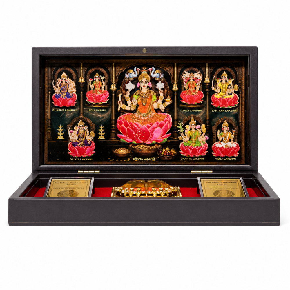 Buy Divine Ashtalakshmi Prayer Box 3D Golden Plated.