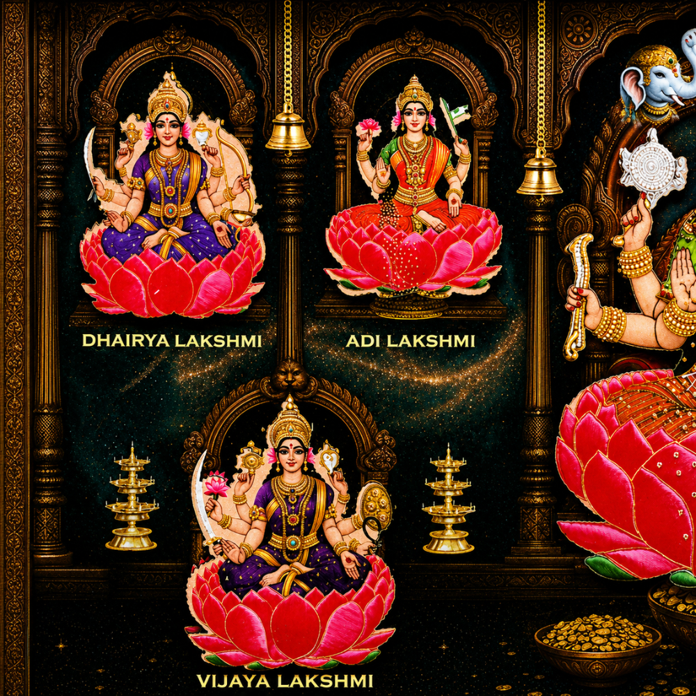 Buy Divine Ashtalakshmi Prayer Box 3D Golden Plated.