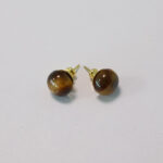 tiger eye stud earrings