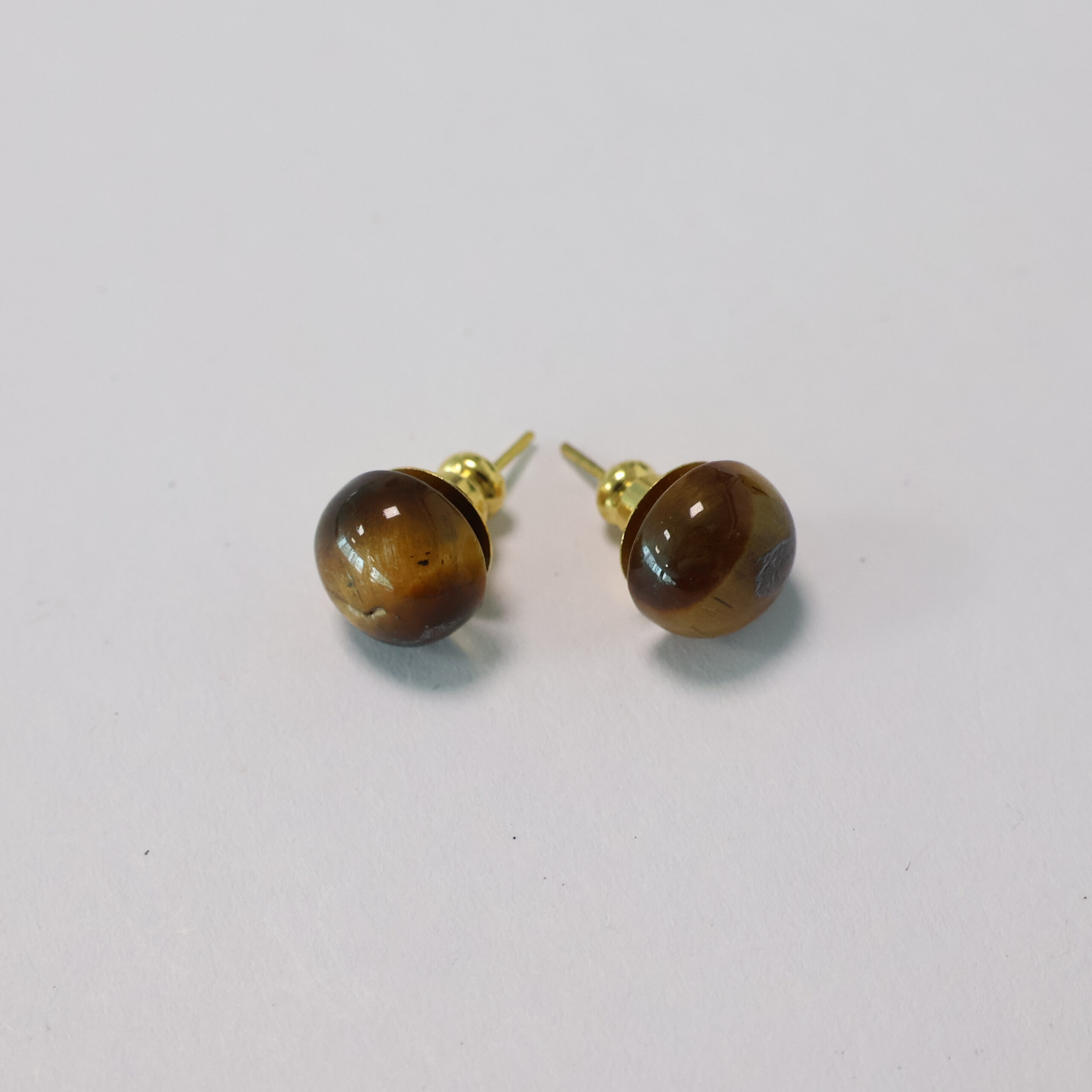 tiger eye stud earrings